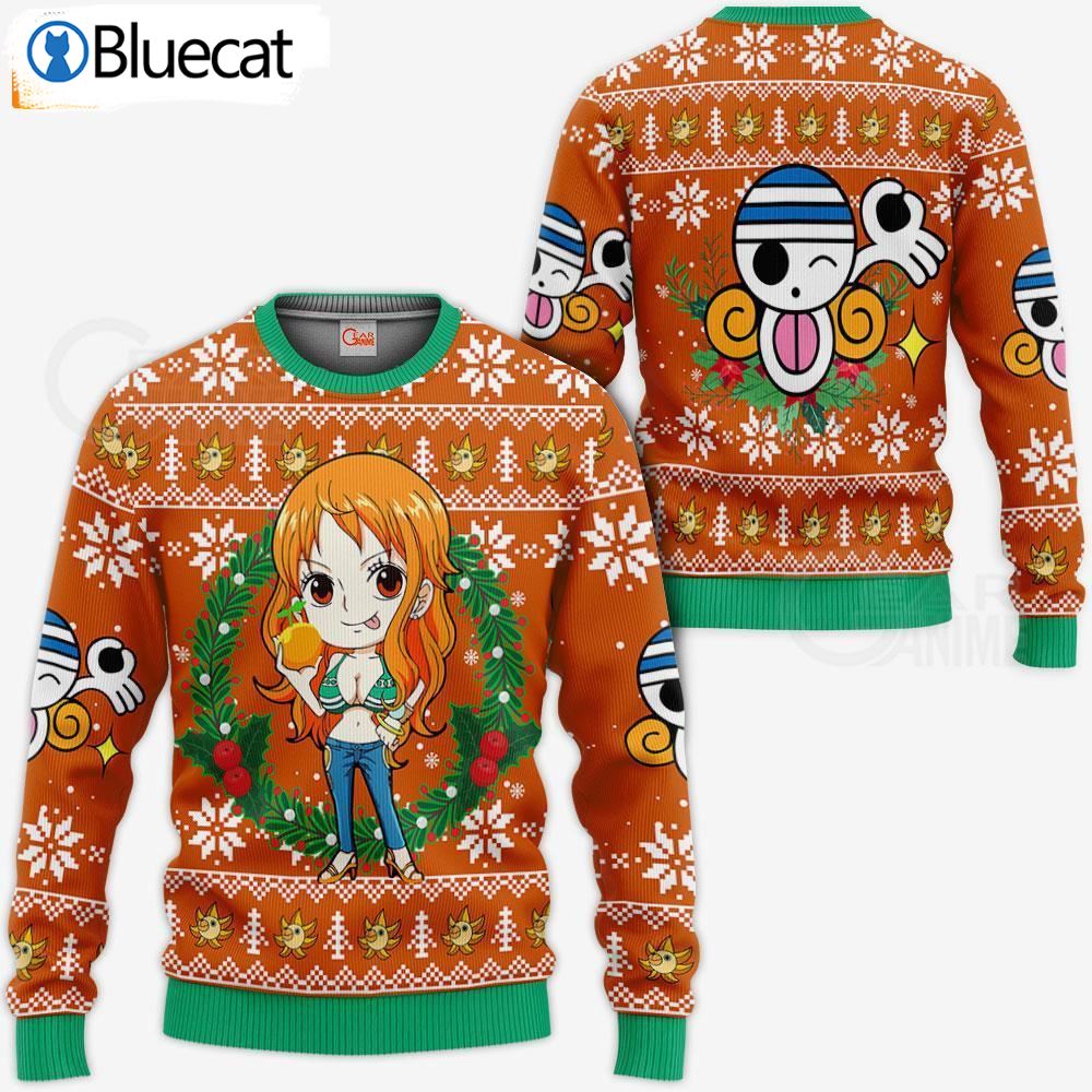 one-piece-nami-ugly-christmas-sweater