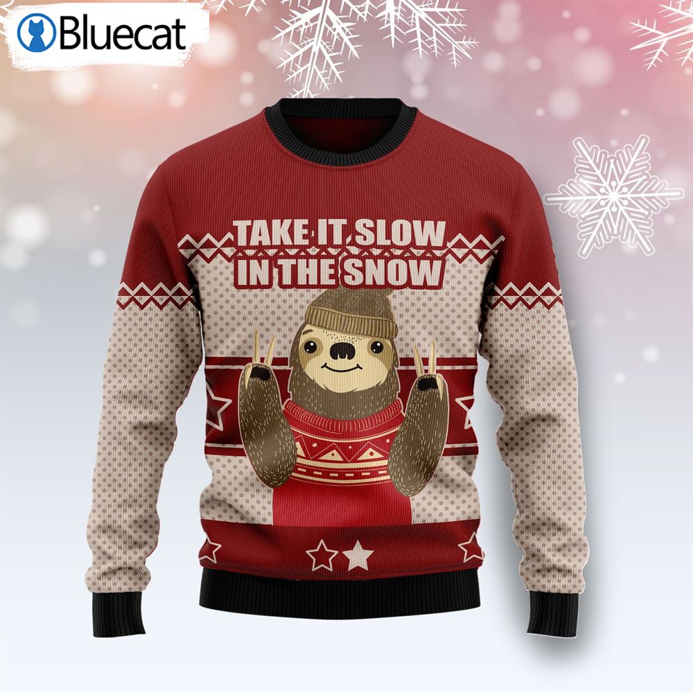 Sloth Take It Slow T Ugly Christmas Sweaters