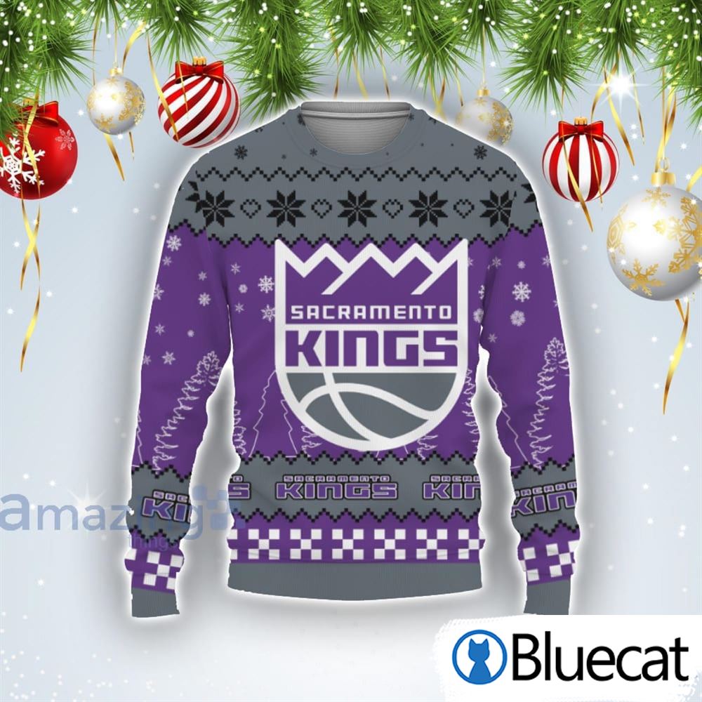 Team Logo Sacramento Kings Ugly Christmas Sweaters