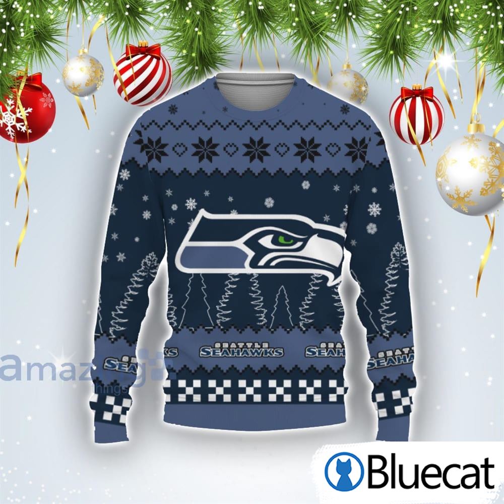 Team Logo Seattle Seahawks Ugly Christmas Sweaters - Peto Rugs