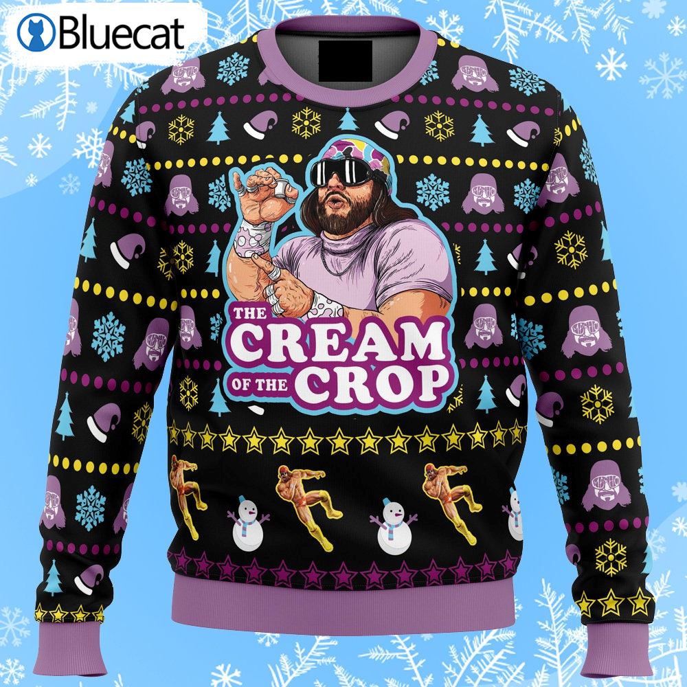 The Cream Of The Crop Macho Man Randy Ugly Christmas Sweaters