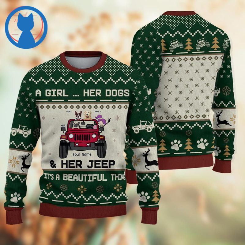 A Girl Her Dogs Christmas Ugly Christmas Sweaters