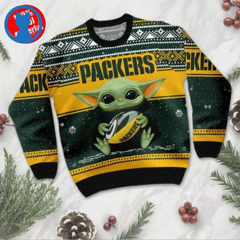 Baby Yoda Green Bay Packers Ugly Christmas Sweaters
