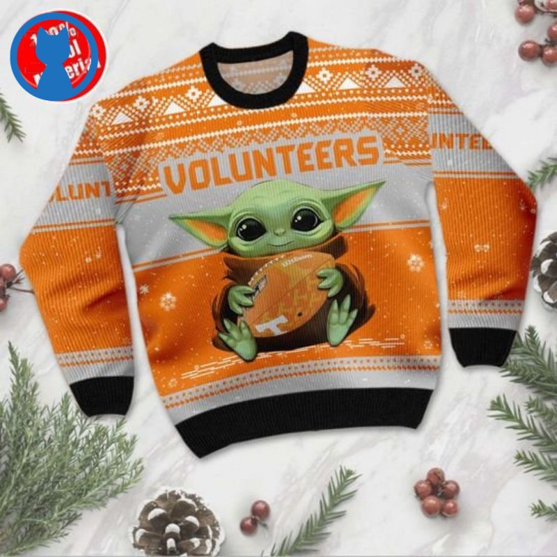 Baby Yoda Tennessee Volunteers Ugly Christmas Sweaters