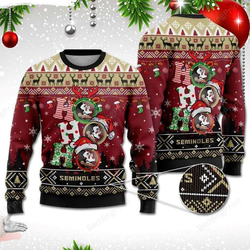 Florida State Seminoles Ho Ho Ho Ugly Christmas Sweaters