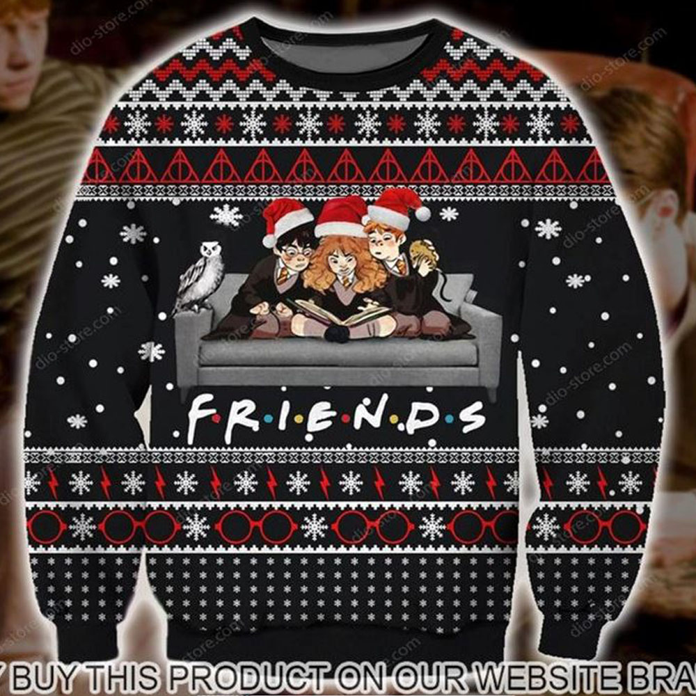 Friends Harry Potter Ron And Hermione Ugly Christmas Sweaters