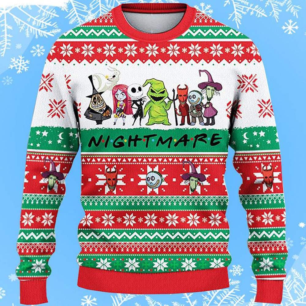 Friends Nightmare Halloween Nightmare Ugly Christmas Sweaters