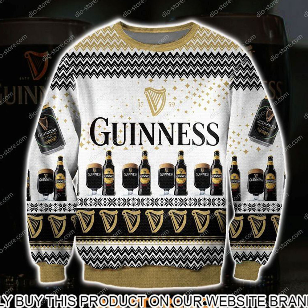 Guinness Beer Ho Ho Ho Christmas Gift Ugly Christmas Sweaters