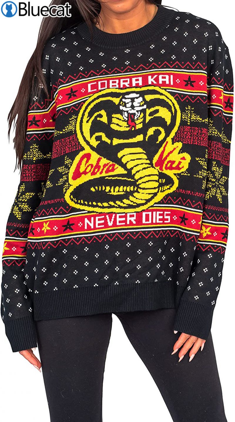 The Karate Kid Cobra Kai Never Dies Ugly Christmas Sweaters Peto