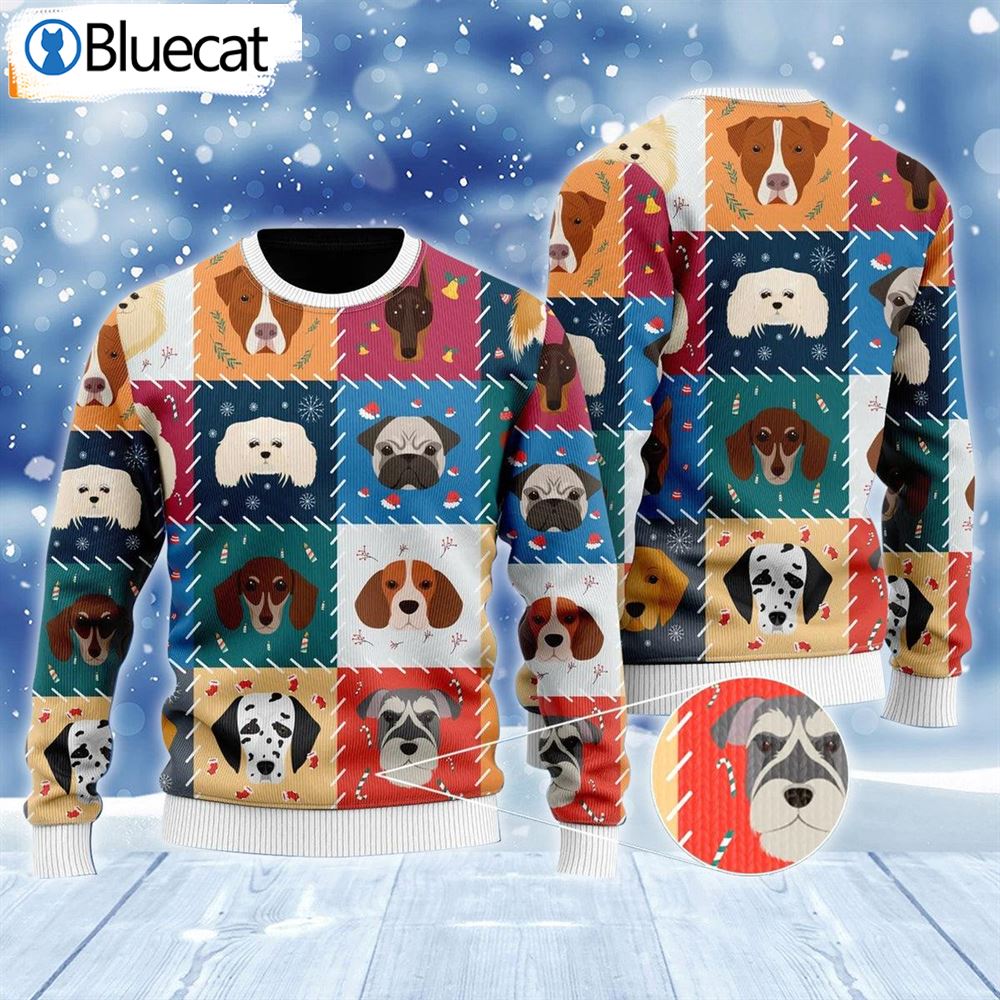 Adorable Dogs And Puppies Christmas Ugly Christmas Sweaters