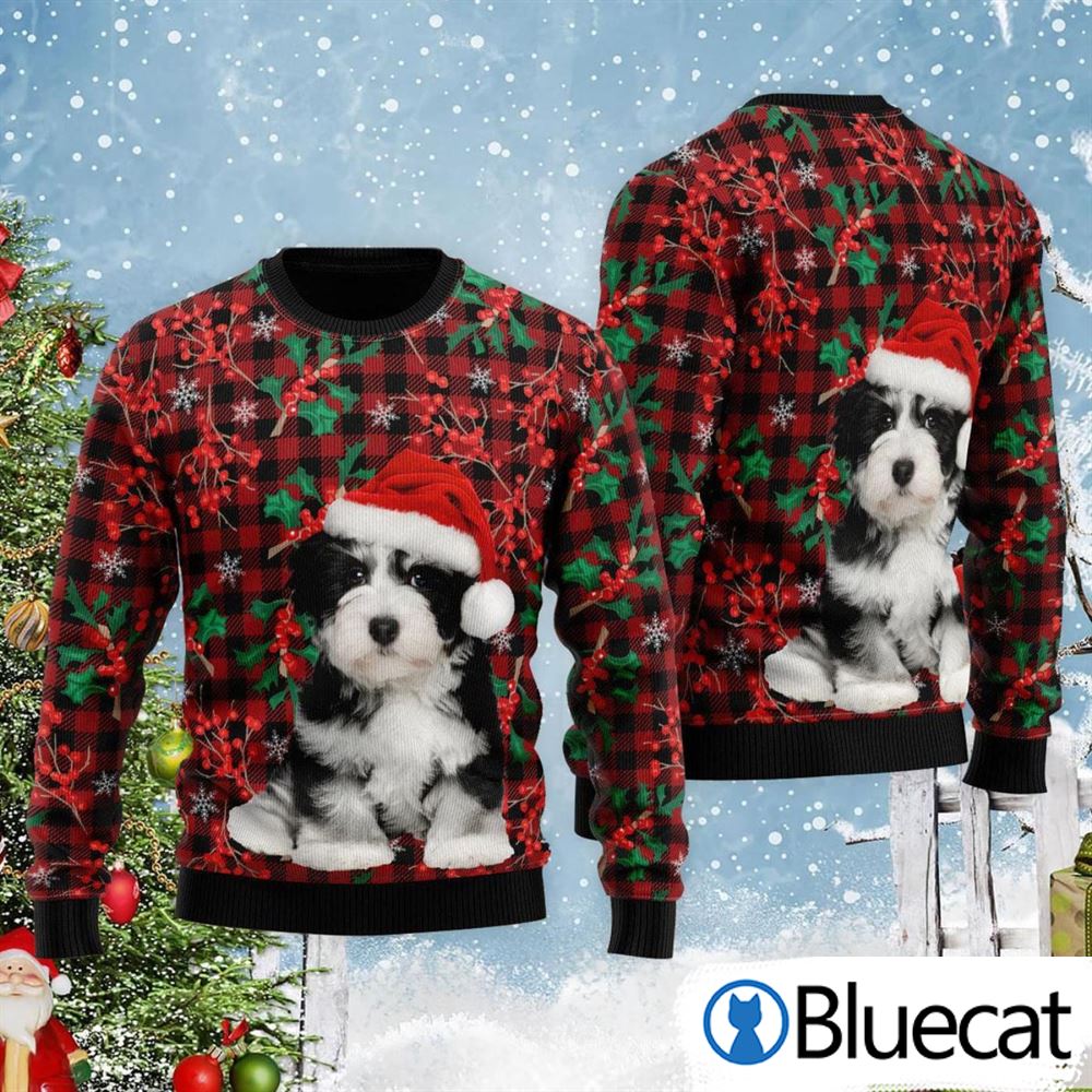 All I Want For Christmas Is A Bichon Havanese Dog Pattern Ugly Christmas Sweaters