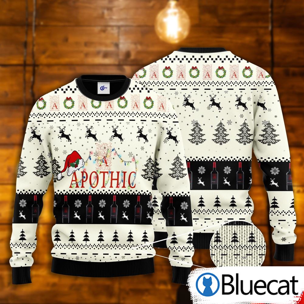Apothic Santa Hat Christmas Ugly Christmas Sweaters