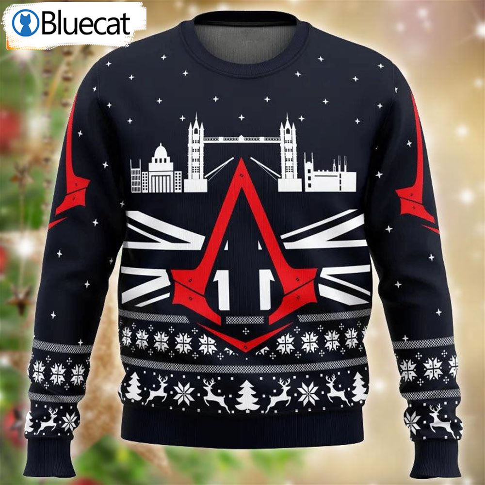 Assassins Creed London Bridge Ugly Christmas Sweaters
