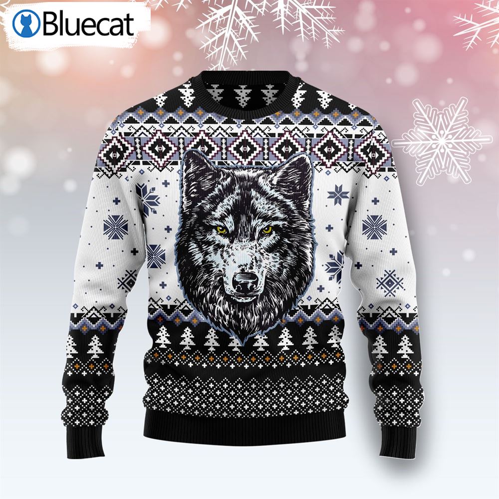 Awesome Wolf Ugly Christmas Sweaters