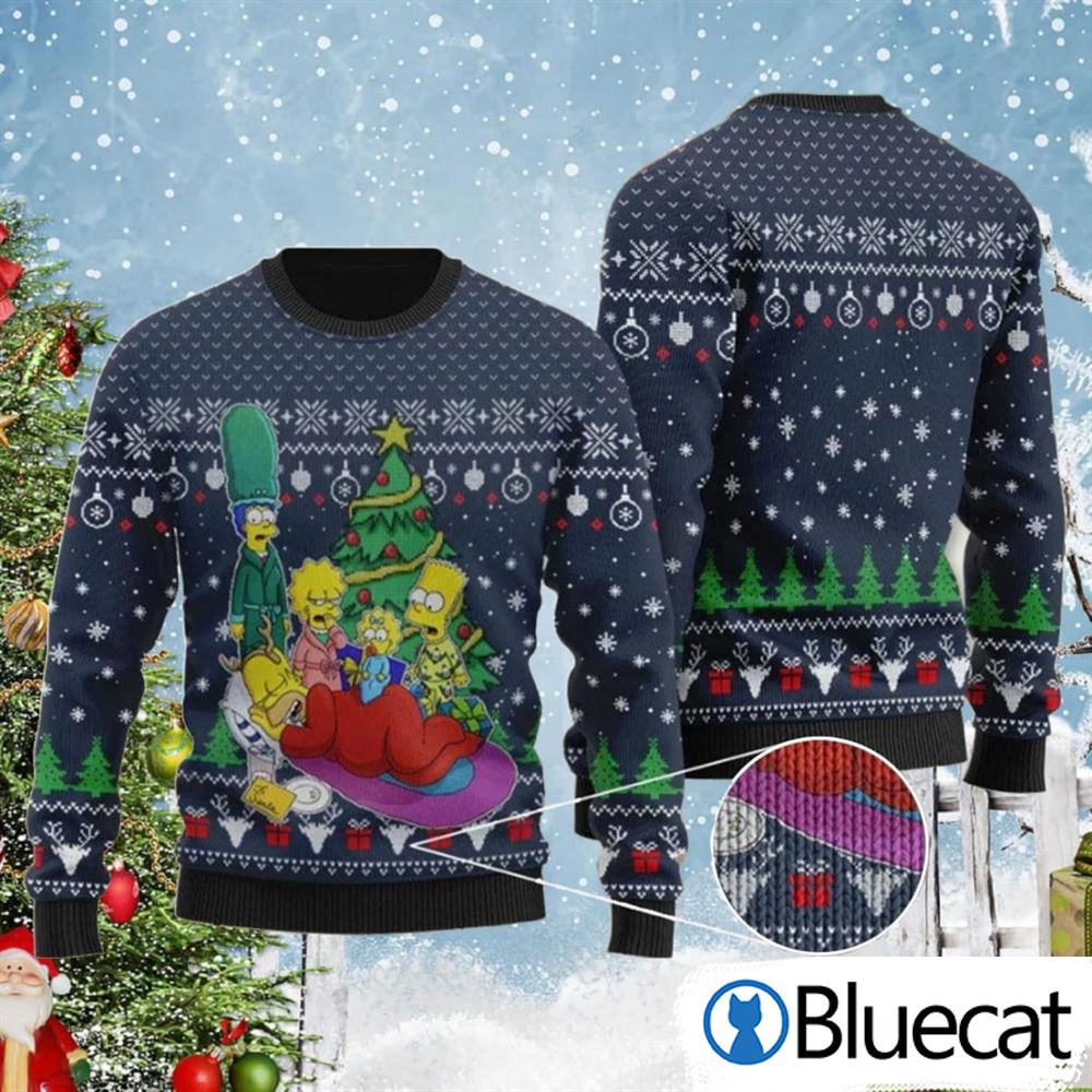 Bart The Simpson Family Vintage Ugly Christmas Sweaters