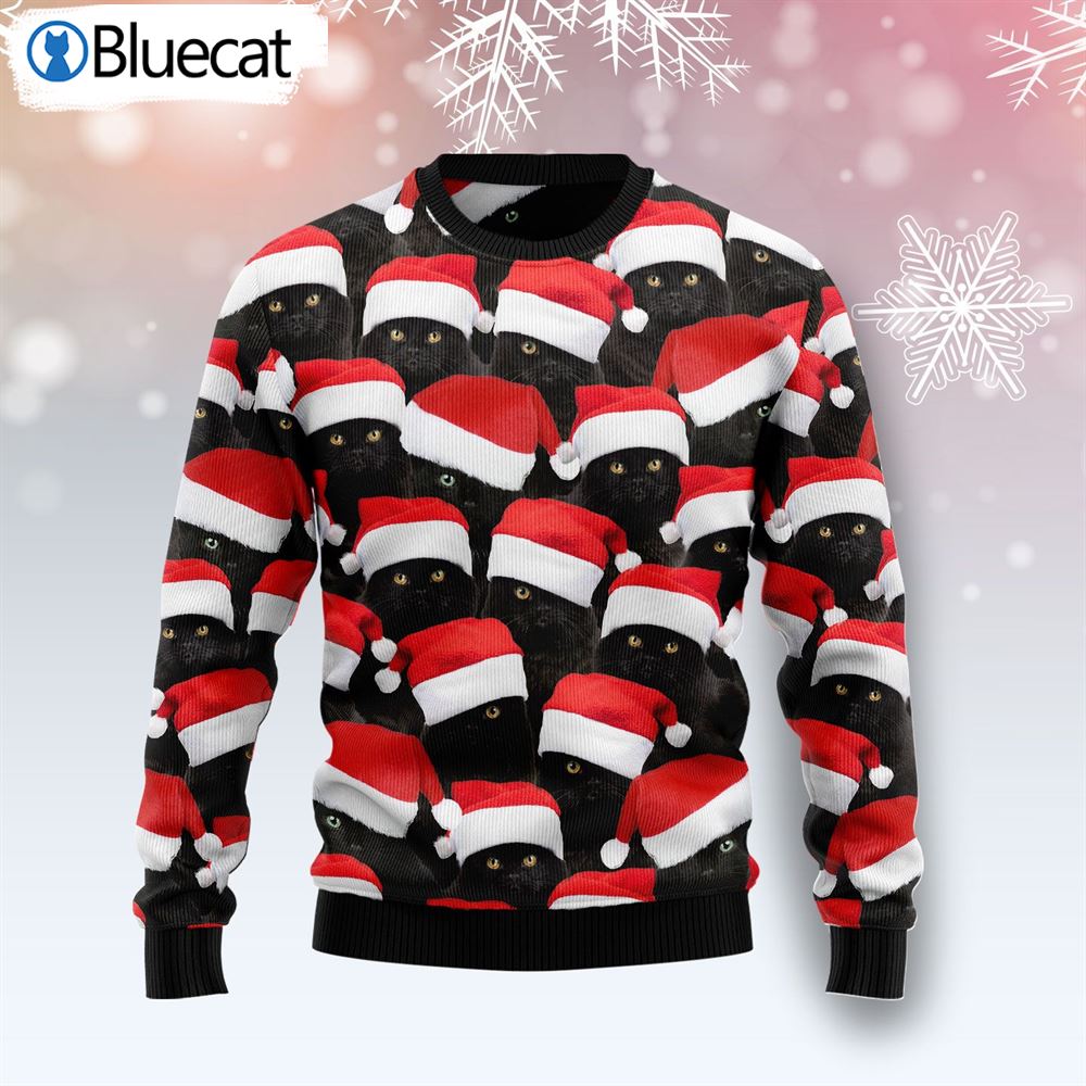 Black Cat Group Ugly Christmas Sweaters