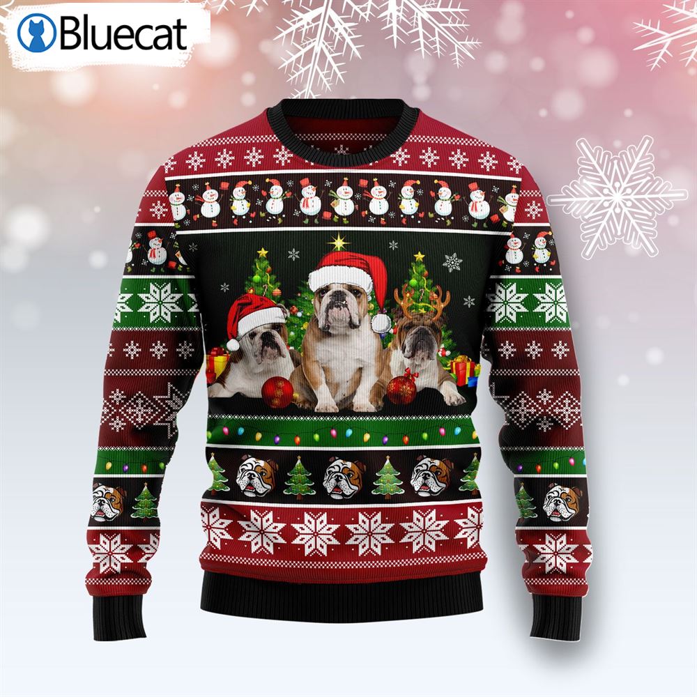 Bulldog Group Beauty Ugly Christmas Sweaters