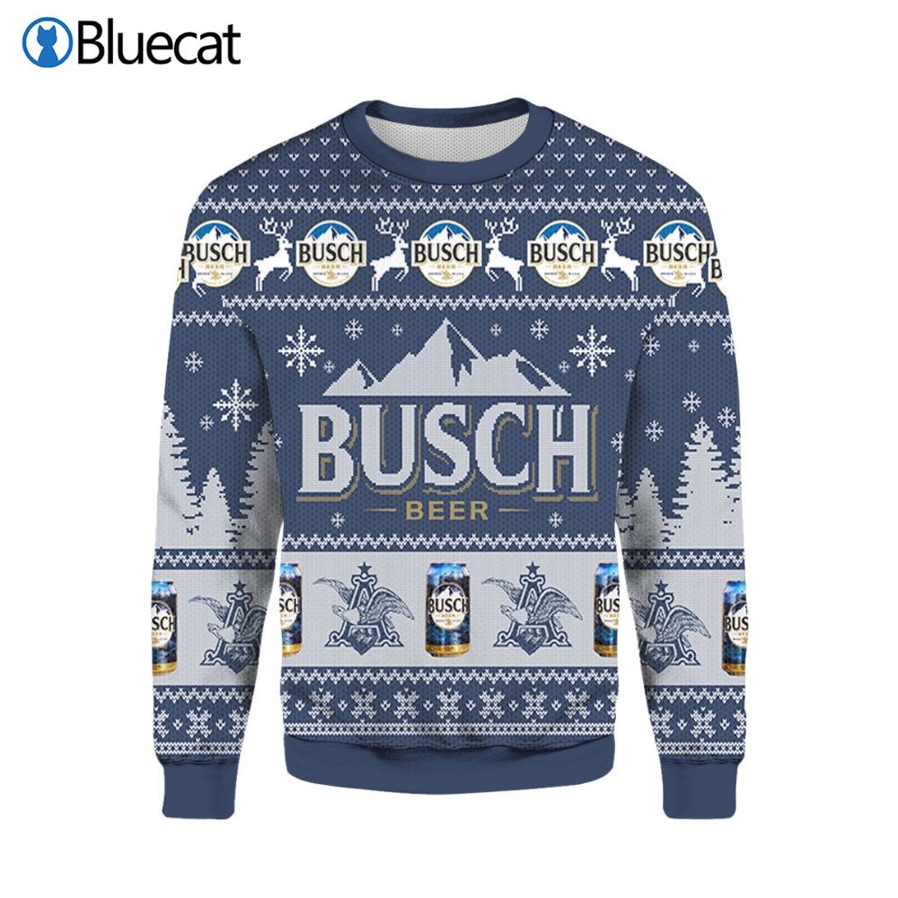 Busch Beer Beer Lovers Ugly Christmas Sweaters