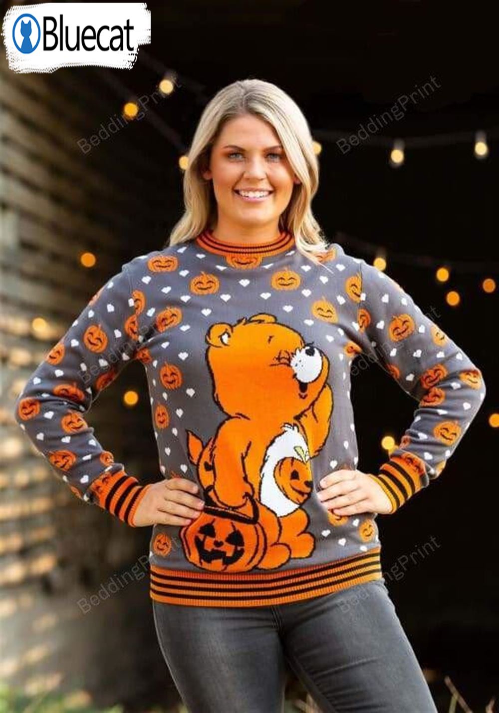 Care Bears Trick Or Sweet Bear Halloween Ugly Christmas Sweaters