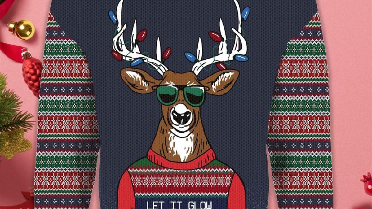 Let it glow outlet christmas sweater