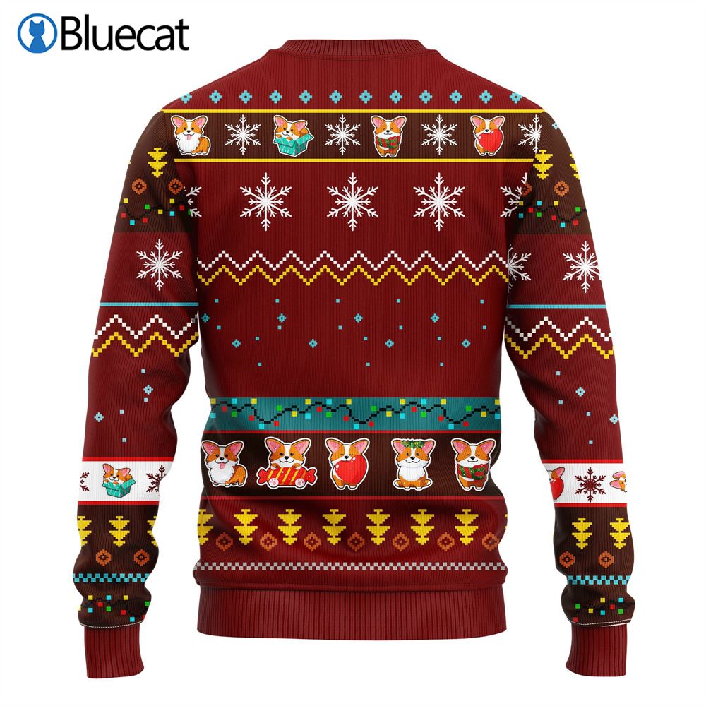 Corgi Cute Red Brown Ugly Christmas Sweaters