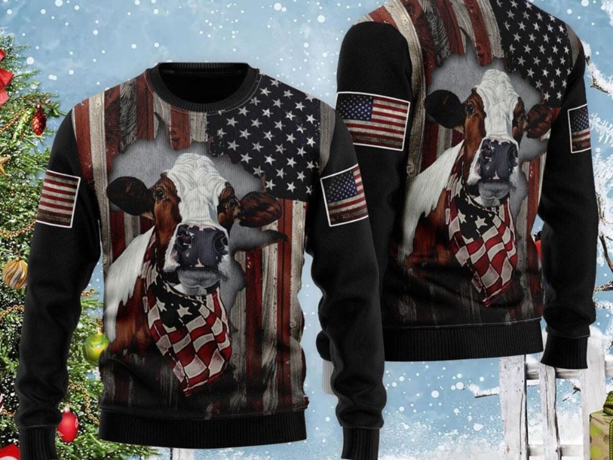 Patriotic 2025 christmas sweater