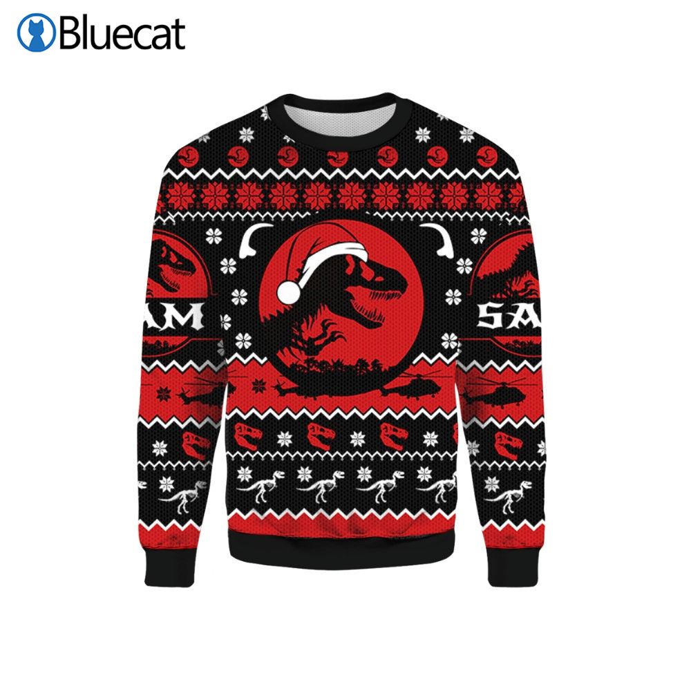 Customized Dinosaur Jurassic Park Ugly Christmas Sweaters