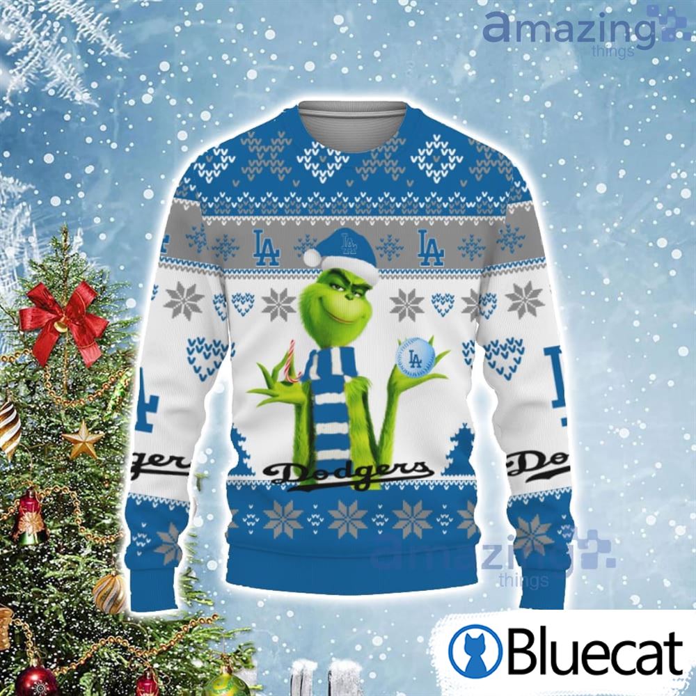 Cute Grinch American Baseball Los Angeles Dodgers Ugly Christmas Sweaters
