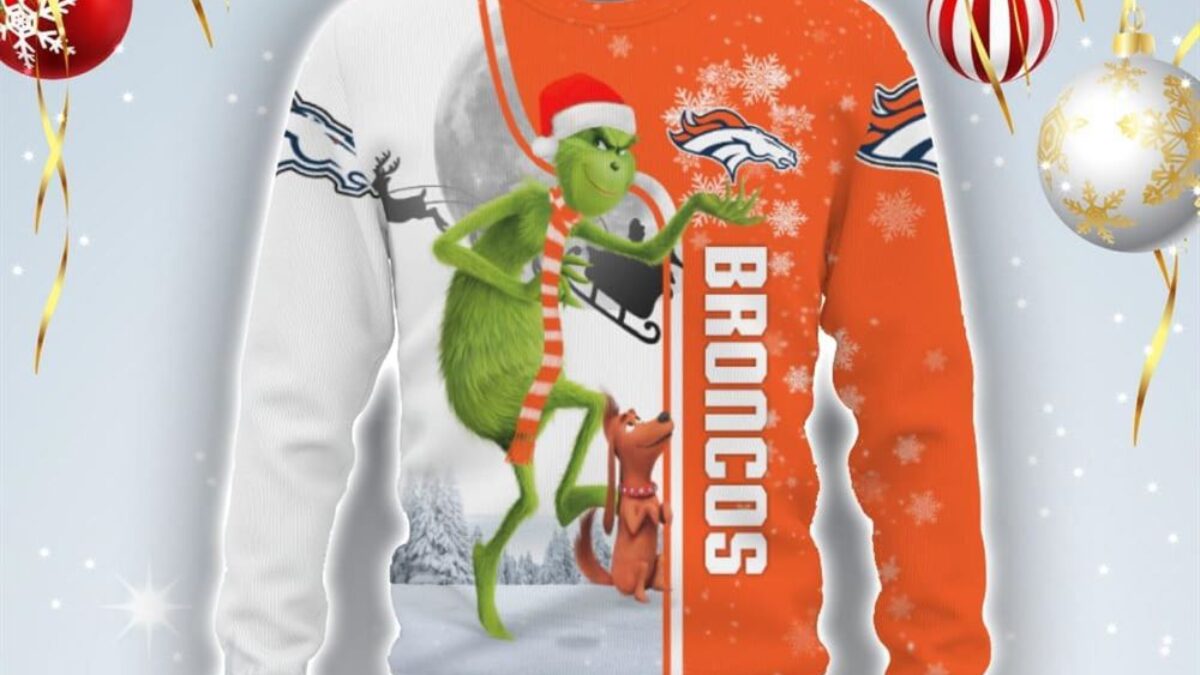 Jersey Design Ugly Sweater Denver Broncos