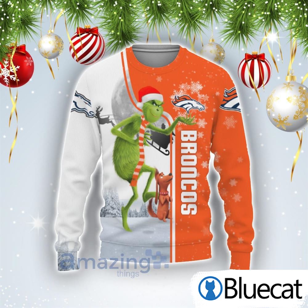 Denver Broncos Funny Grinch Ugly Christmas Sweaters