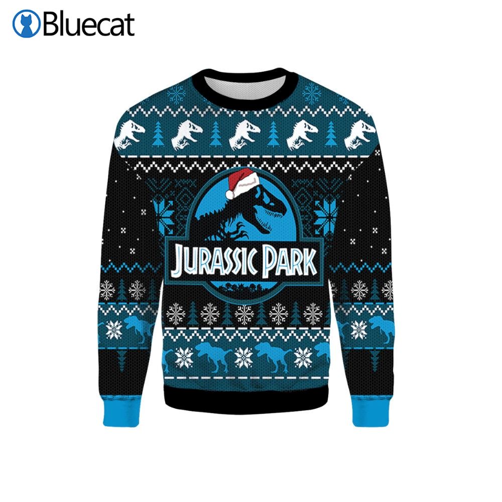 Dinosaur Jurassic Park Dinosaur Ugly Christmas Sweaters
