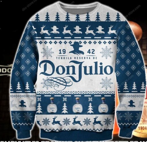 Don Julio Tequila Blue Don Julio Ugly Christmas Sweaters