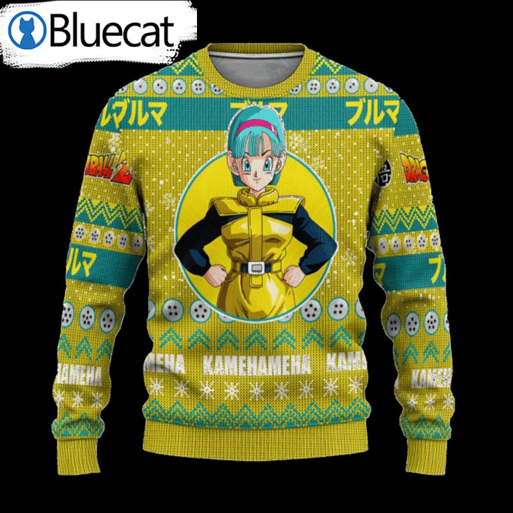Dragon Ball Bunma Kamehameha Ugly Christmas Sweaters