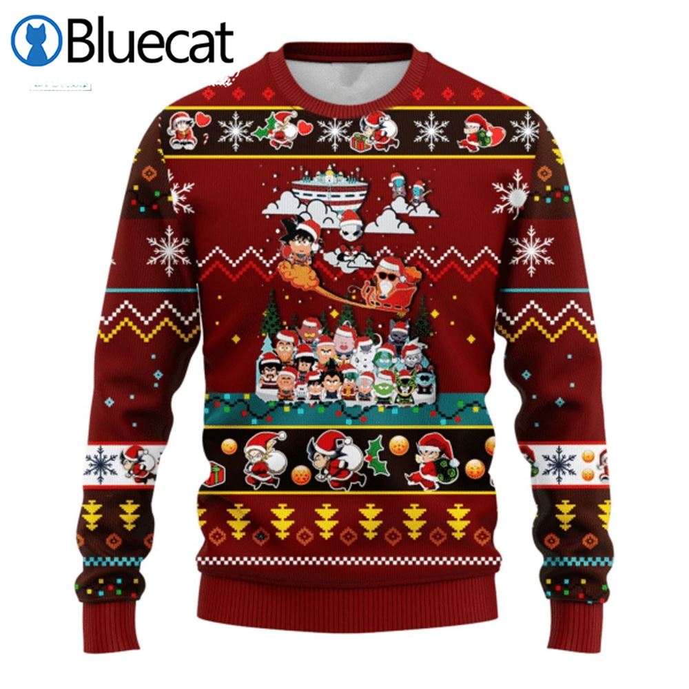 Dragon Ball Chibi Ugly Christmas Sweaters