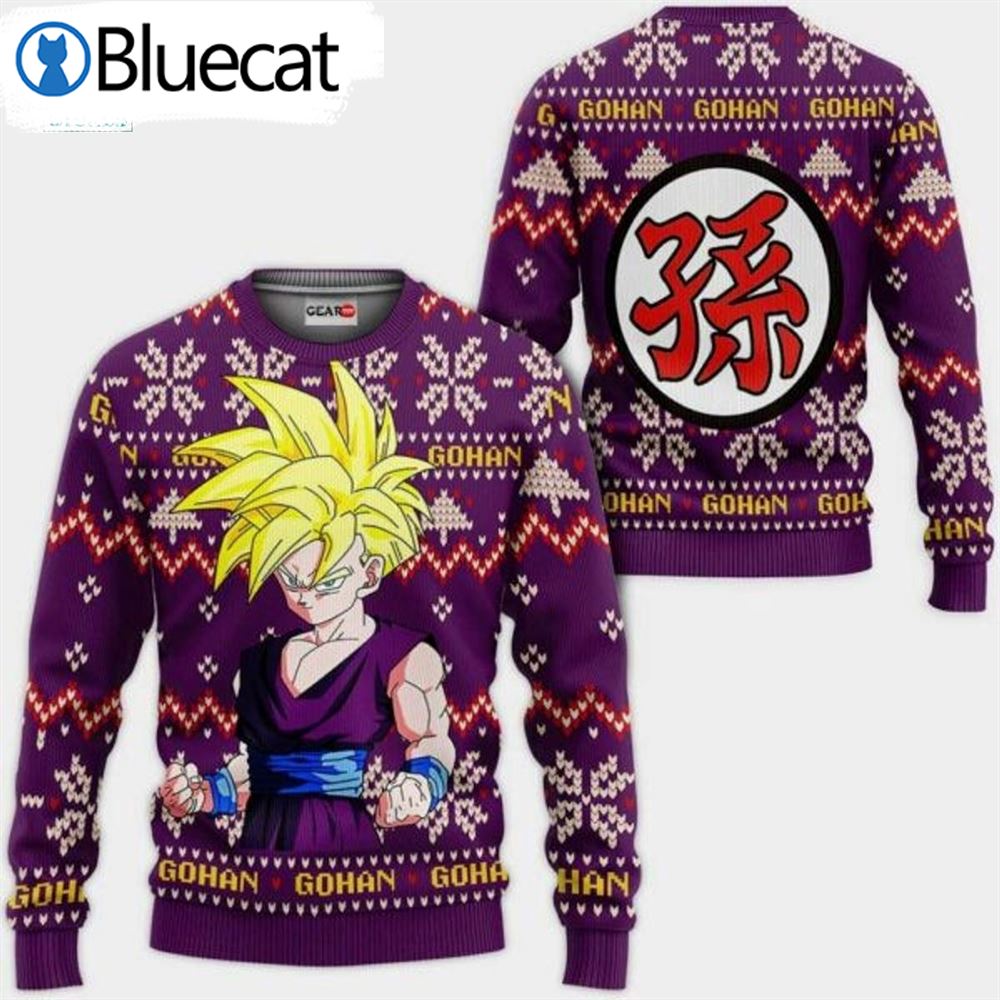 Dragon Ball Gohan Sjj Ugly Christmas Sweaters