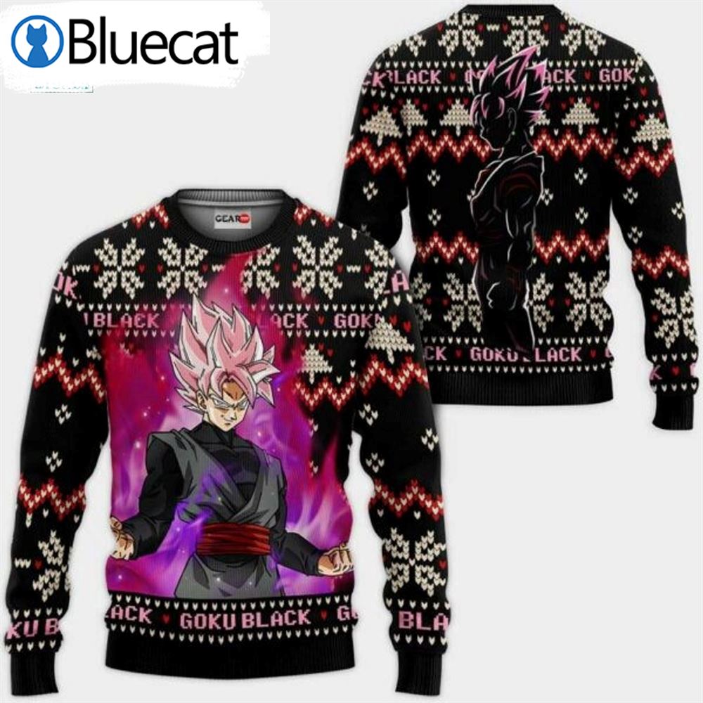 Dragon Ball Goku Black Rose Ugly Christmas Sweaters