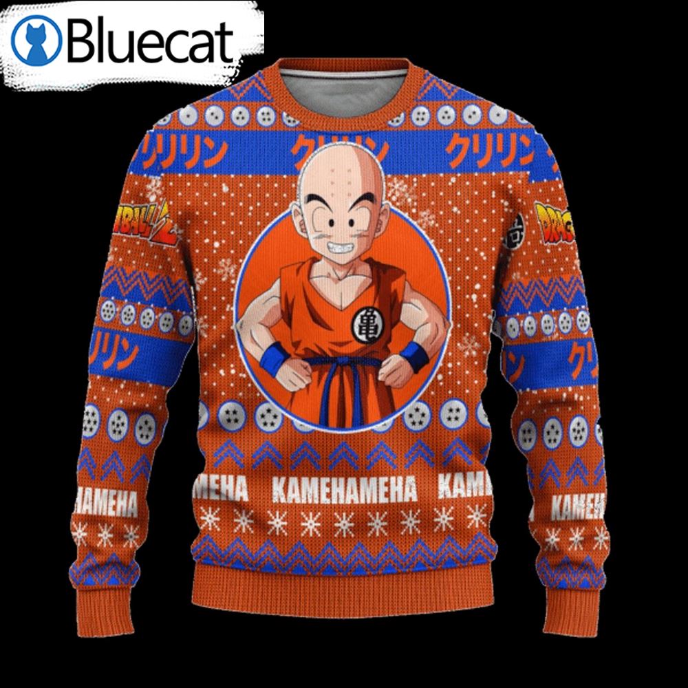 Dragon Ball Krillin Kamehameha Ugly Christmas Sweaters