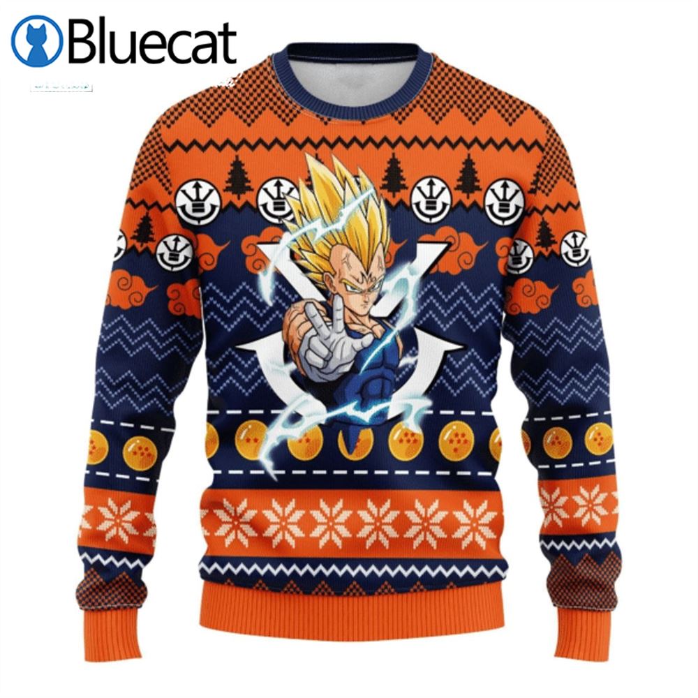 Dragon Ball Majin Vegeta Ugly Christmas Sweaters