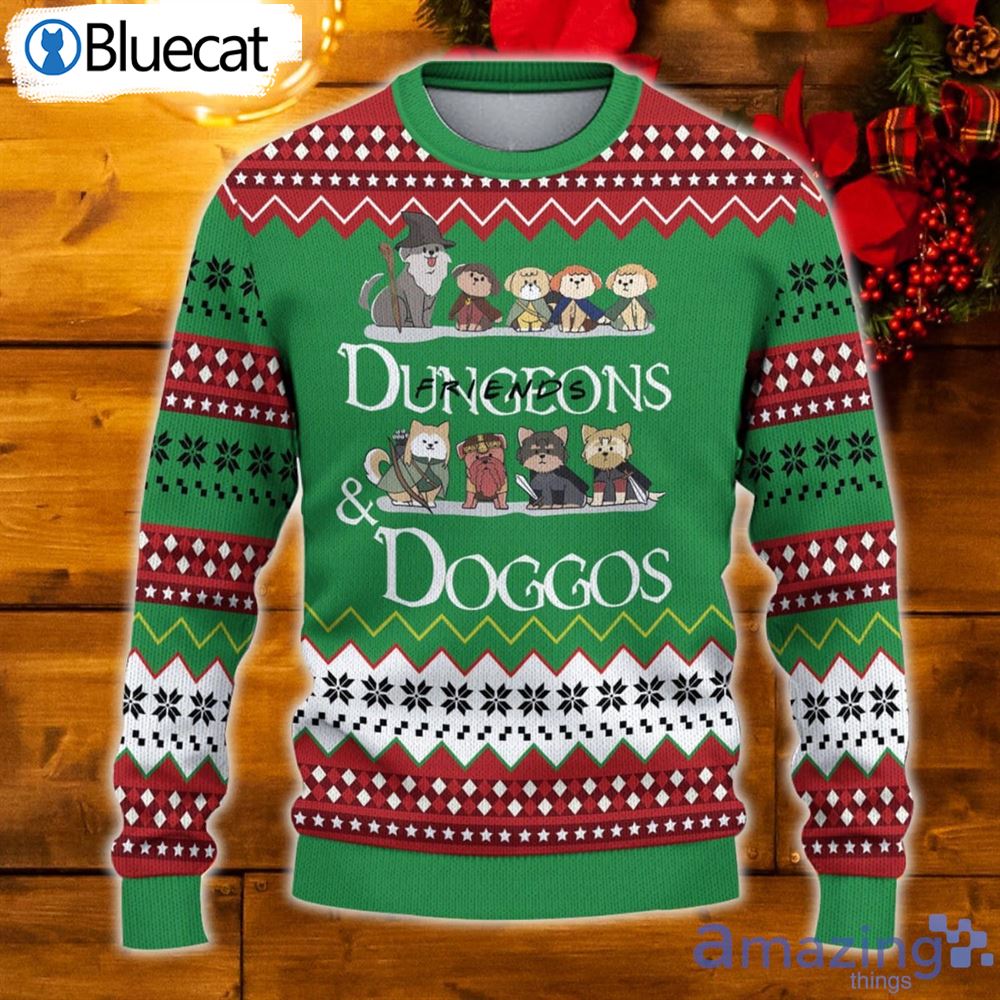 Dungeons Doggos Ugly Christmas Sweaters