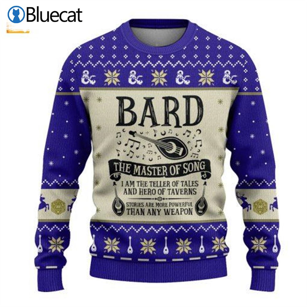 Dungeons Dragons Bard The Master Of Song Ugly Christmas Sweaters