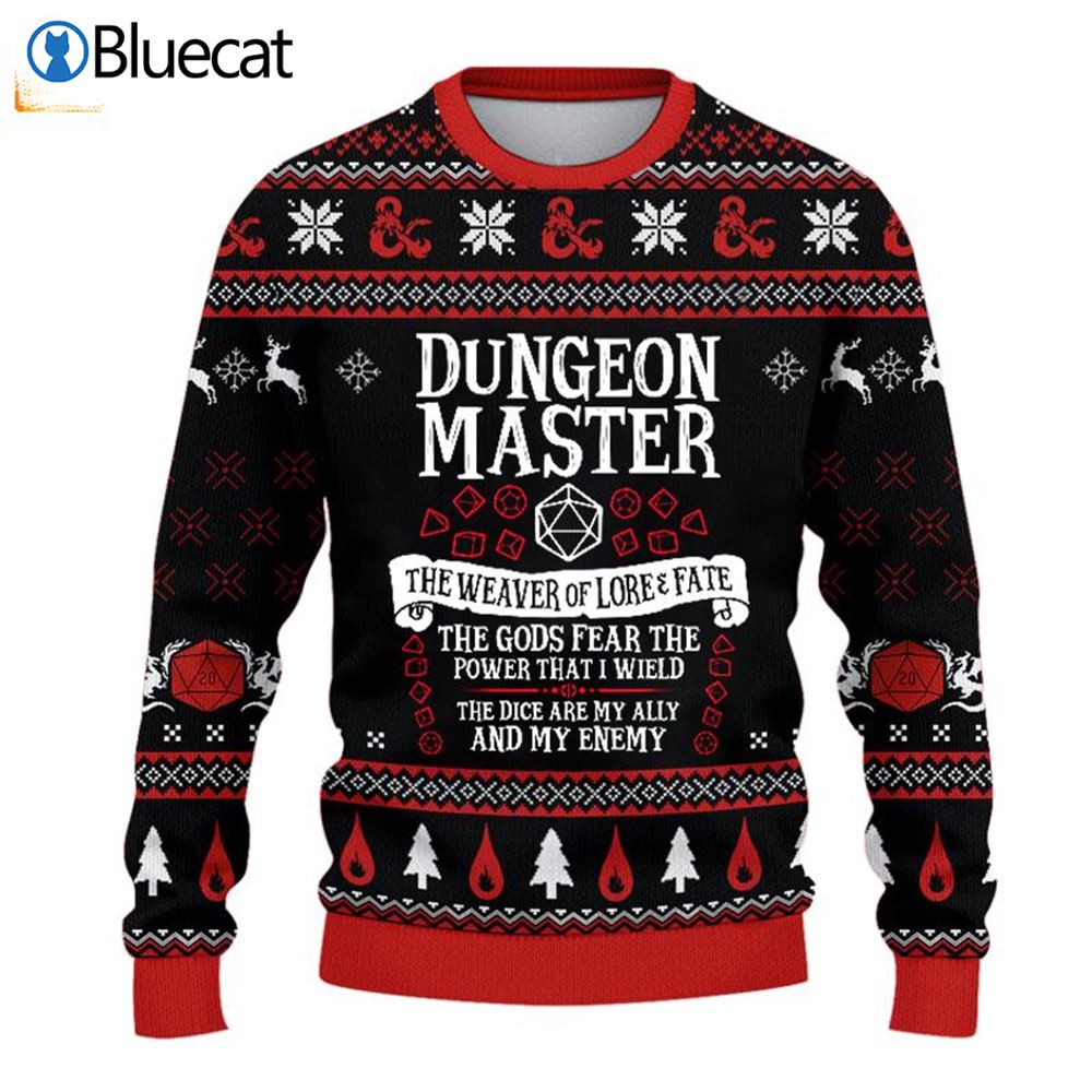 Dungeons Dragons Dungeon Master The Weaver Of Lore Fate Ugly Christmas Sweaters