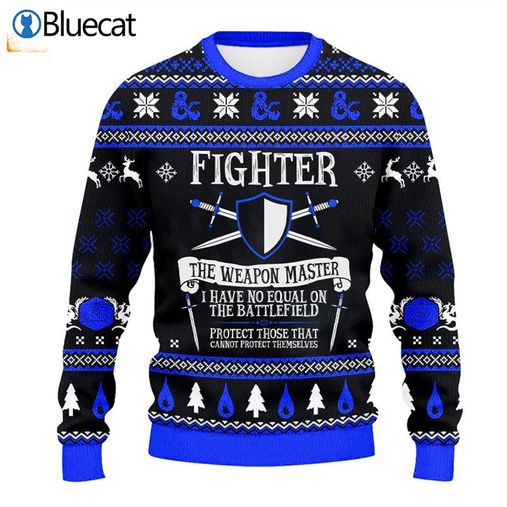 Dungeons Dragons Fighter The Weapon Master Ugly Christmas Sweaters