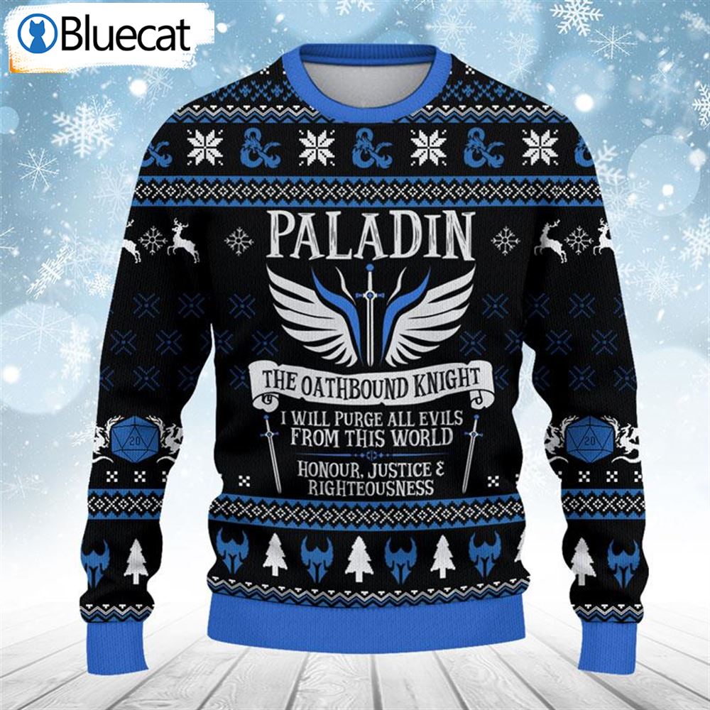 Dungeons Dragons Paladin The Oathbound Knight Ugly Christmas Sweaters