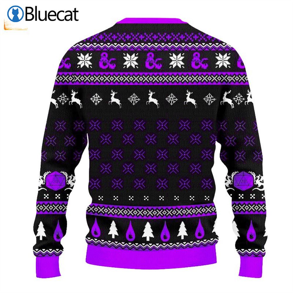 Dungeons Dragons Warlock The Sworn Beholden Violet Ugly Christmas Sweaters