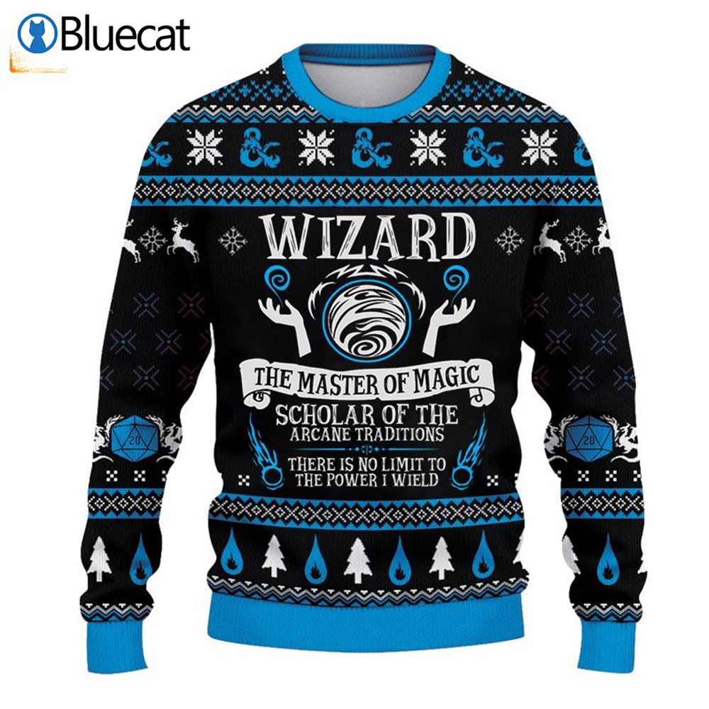 Dungeons Dragons Wizard The Master Of Magic Ugly Christmas Sweaters