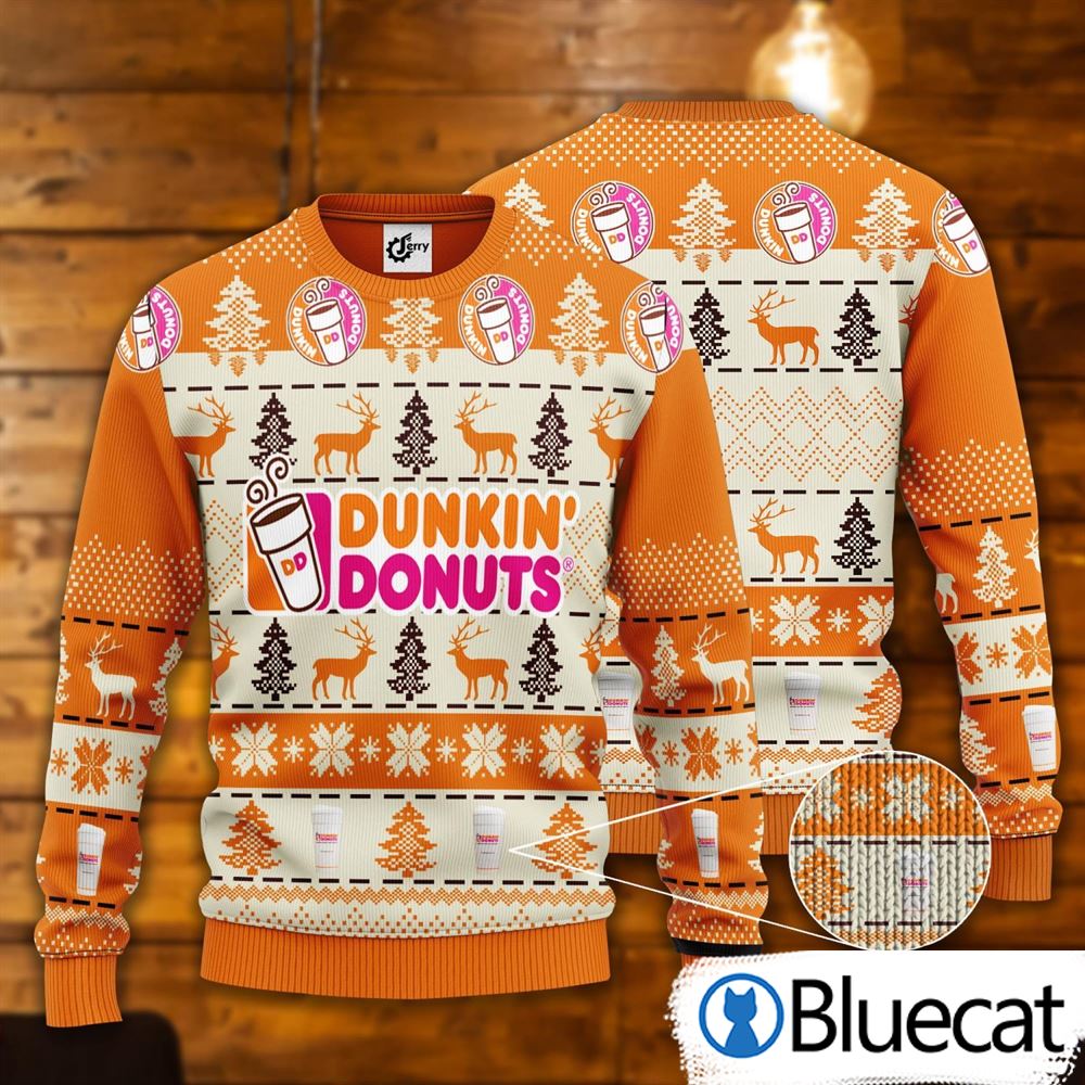 Dunkin Donuts Christmas Gift Ugly Christmas Sweaters