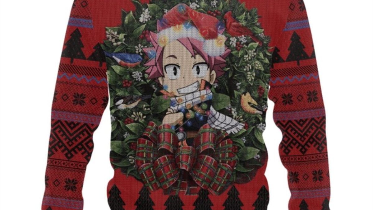 Fairy Tail Natsu Dragneel Anime Gift For Fans 2023 Holiday Ugly Sweater -  Binteez