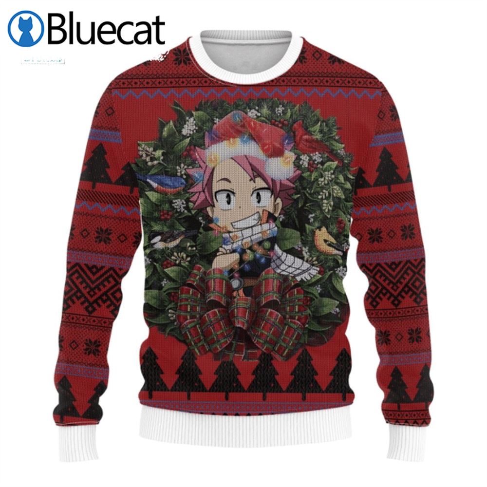 Fairy Tail Natsu Dragneel Christmas Circle Ugly Christmas Sweaters