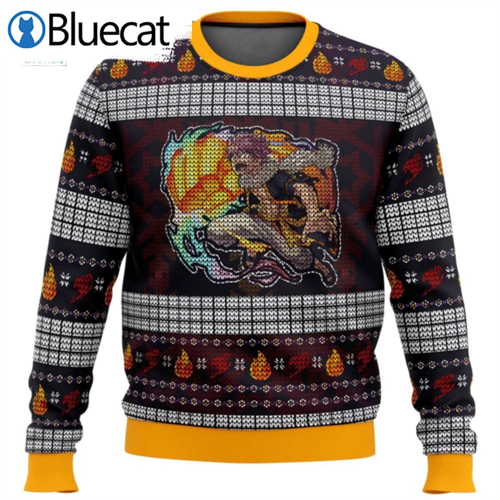 Fairy Tail Natsu Dragneel Fire Dragons Iron Fist Ugly Christmas Sweaters