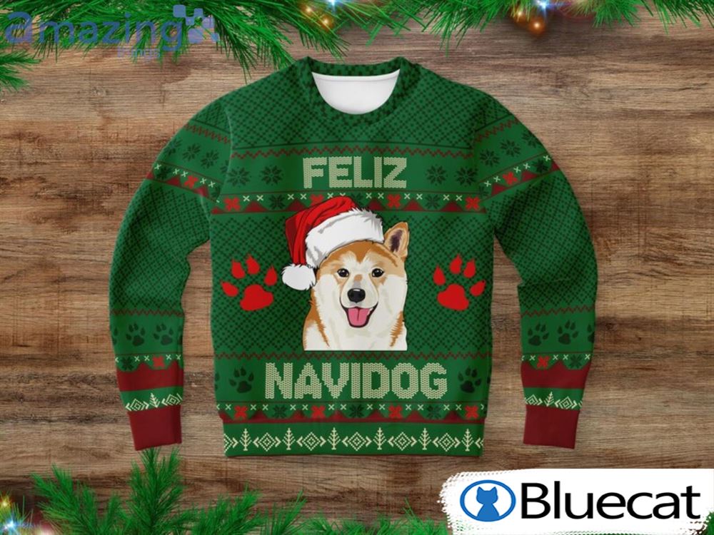 Feliz Navidog Shiba Inu Christmas Gift Christmas Gift Ugly Christmas Sweaters